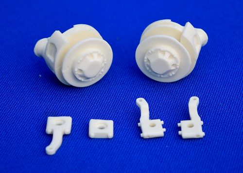 HAD front hubs for German construction truck. Scale 1/24