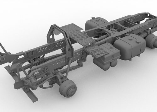 4x4 chassis for German construction truck. Conversion kit, 1/24