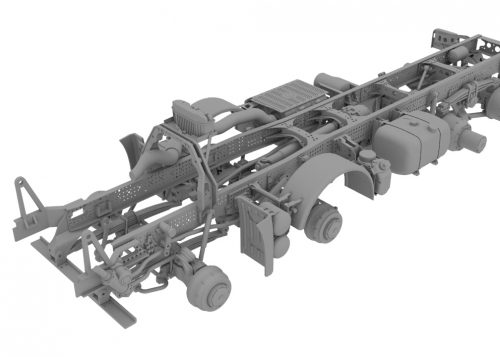 8x8 chassis for German construction truck. Conversion kit, 1/24