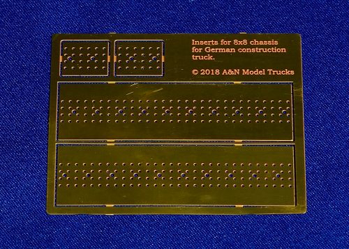 Inserts for 8x8 chassis for German construction truck