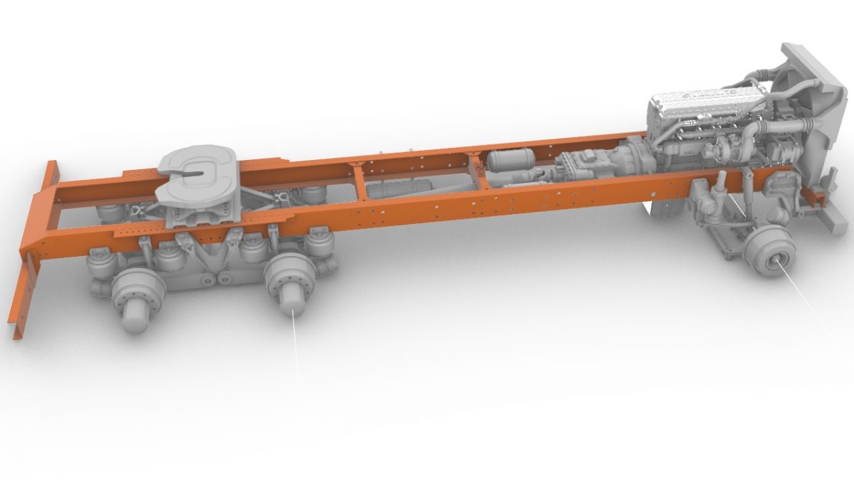 Photo-etched chassis for Aussie T610 SAR  truck