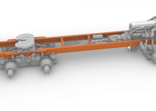 Photo-etched chassis for Aussie T610 SAR  truck. Scale 1/24