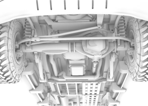 Detailed suspension for "Power W" 2500 pickup truck. Detail-up kit, scale 1/24