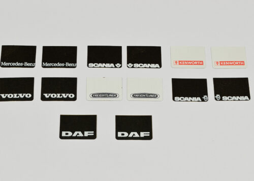 Photo-etched mudflaps. Scale 1/24