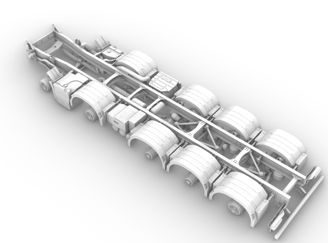 10x4 chassis for Swedish construction truck