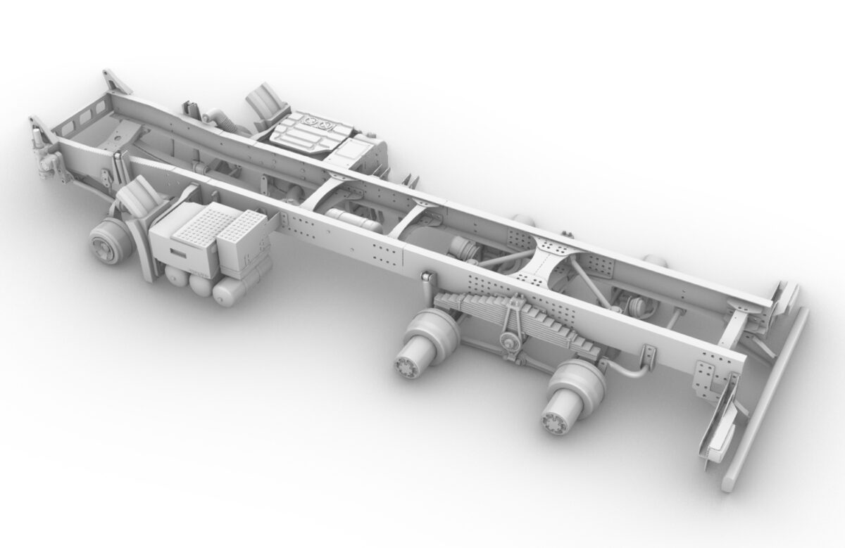 6x4 chassis for Swedish construction truck