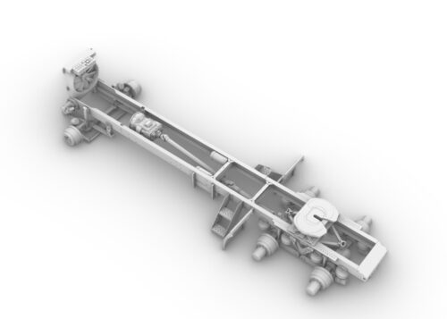 Chassis for US W990 truck (day cab). Scale 1/24