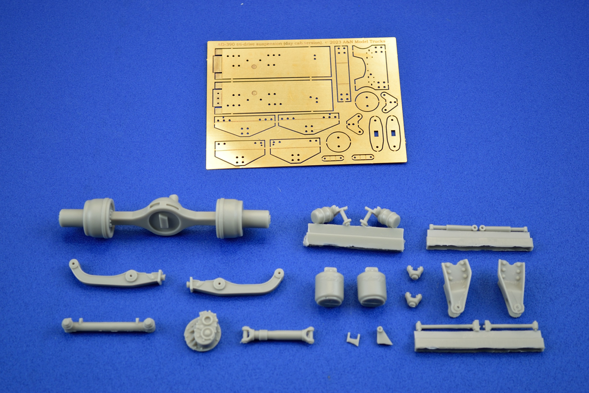 Tri-drive AD-390 suspension (day cab). Conversion kit. 1/24 - Image 2