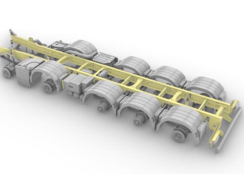 French truck 10x4 chassis. Scale 1/24