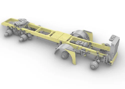 Aussie 8x4 twin drive chassis for K200/K220 trucks. Scale 1/24
